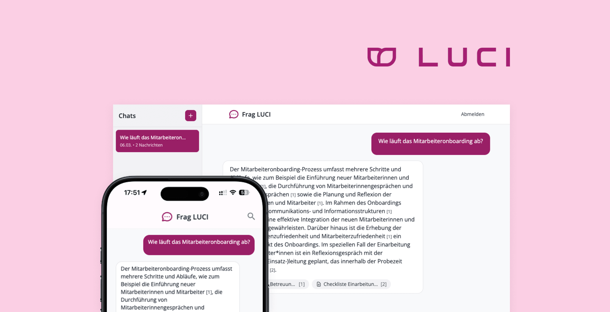 Interaktive KI-Wissensdatenbank für eine Mitarbeiter-App mit RAG-Chat