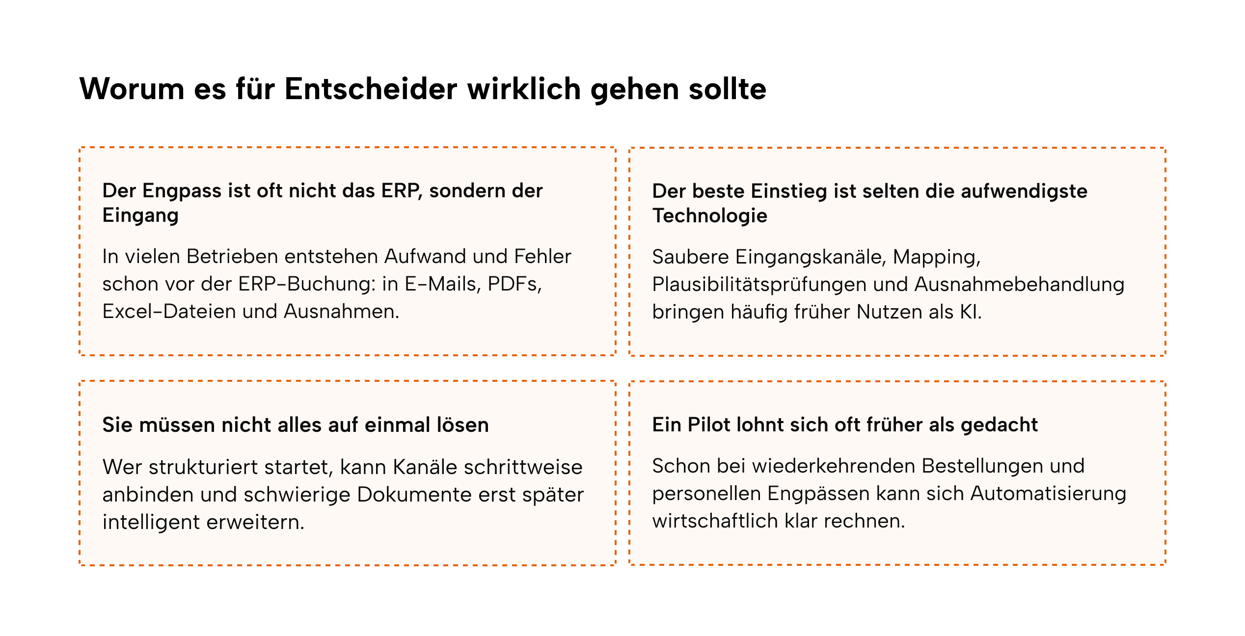 Executive Summary: Auftragseingang automatisieren – Worum es für die Geschäftsleitung wirklich geht